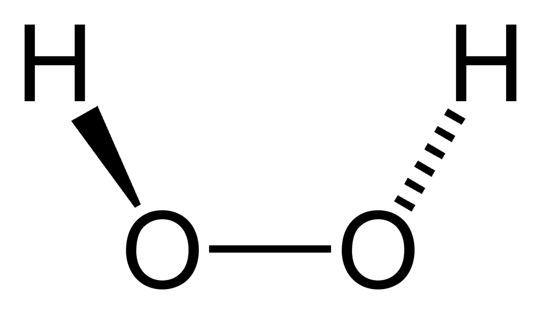 Fórmula química del peróxido de hidrógeno