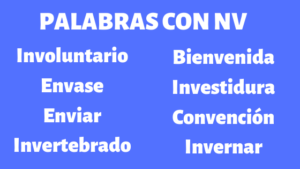 Palabras con NV en Español