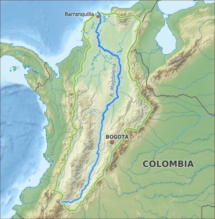 Los R Os M S Importantes De Colombia 709px Rio Magdalena Map 1 696x707