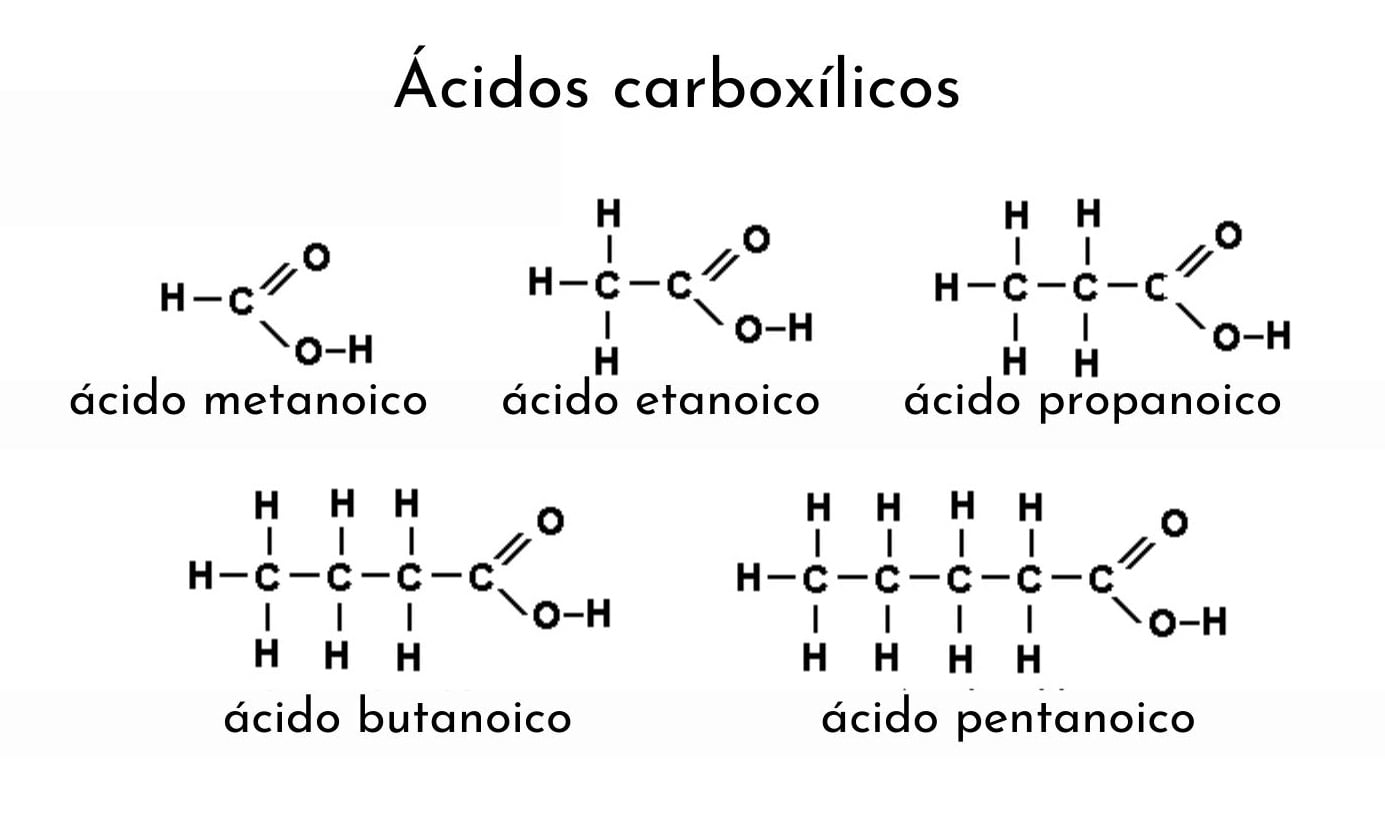 Ácido carboxílico nomenclatura, estructura, propiedades, usos