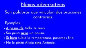 Nexos adversativos