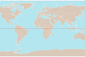 Línea imaginaria que establece donde pasa el ecuador terrestre. Fuente: Thesevenseas [CC BY-SA 3.0 (https://creativecommons.org/licenses/by-sa/3.0)], vía Wikimedia Commons.ecuad