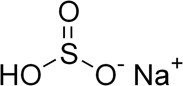 Bisulfito de sodio: qué es, estructura, propiedades, usos