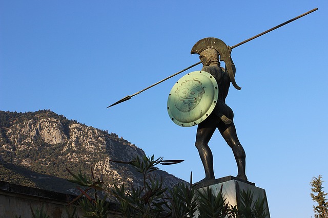 Leónidas I personaje con escudo y lanza-Veronese guerra señor rey dekostatue