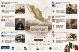 Las intervenciones extranjeras más importantes en México