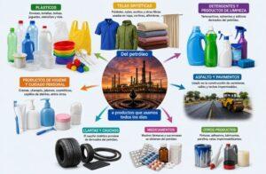 Productos derivados del petróleo de uso cotidiano
