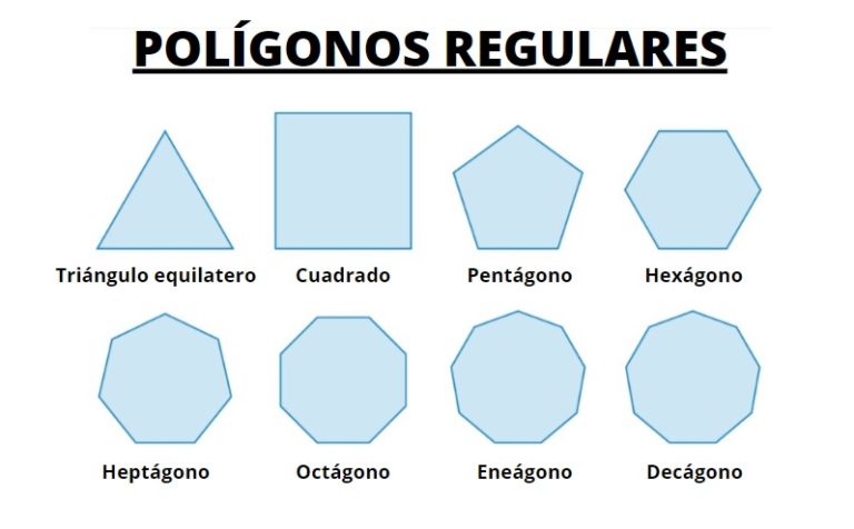 Polígonos regulares: propiedades, elementos, ángulos, ejemplos