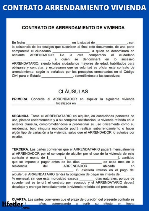 Formato De Contrato De Arrendamiento En Word MIDE