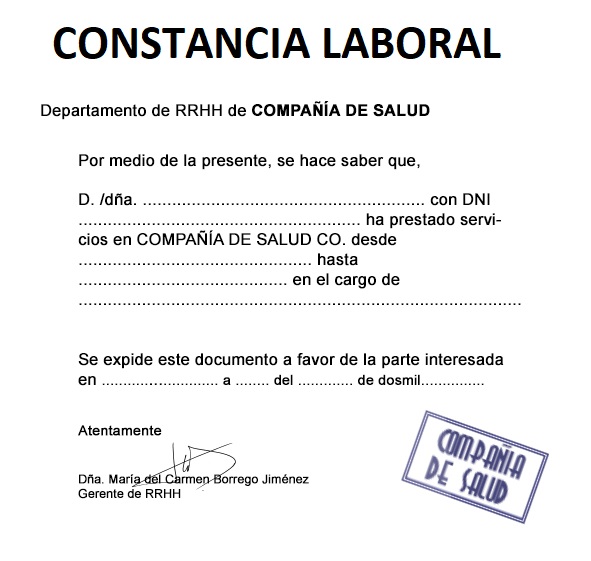 Constancia De Trabajo O Carta Laboral Ejemplos Word Pdf Riset