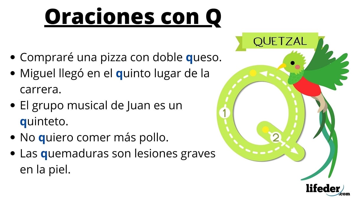 Oraciones con q ejemplos y reglas de uso