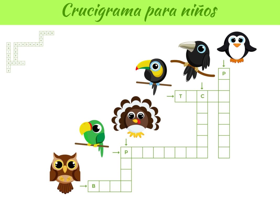 20 Crucigramas para Niños en Español (Divertidos y Fáciles)