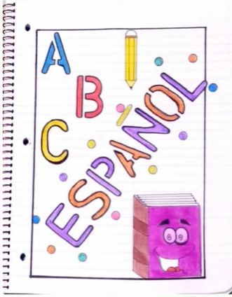 Portadas de español, libretas, dibujos, carátulas, primaria, secundaria