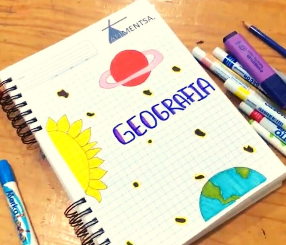 Portadas de geografía fáciles y bonitas, carátulas, imágenes