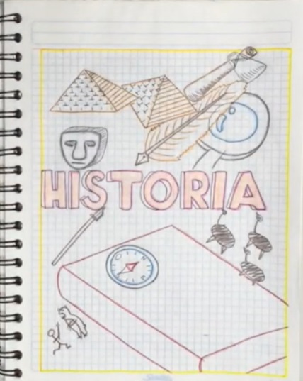 Portadas de historia, libretas, dibujos, primaria, secundaria