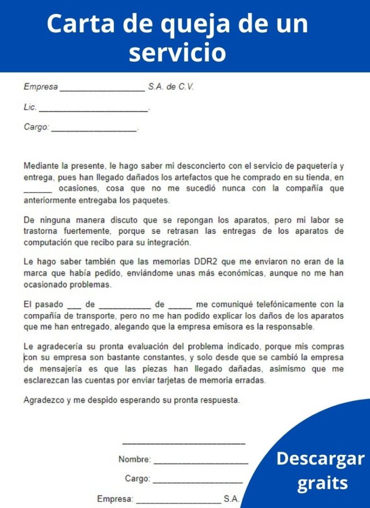 Carta De Queja