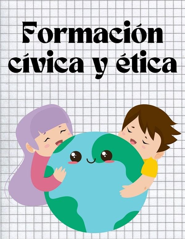 Portadas de formación cívica y ética, dibujos, carátulas, libretas, ideas