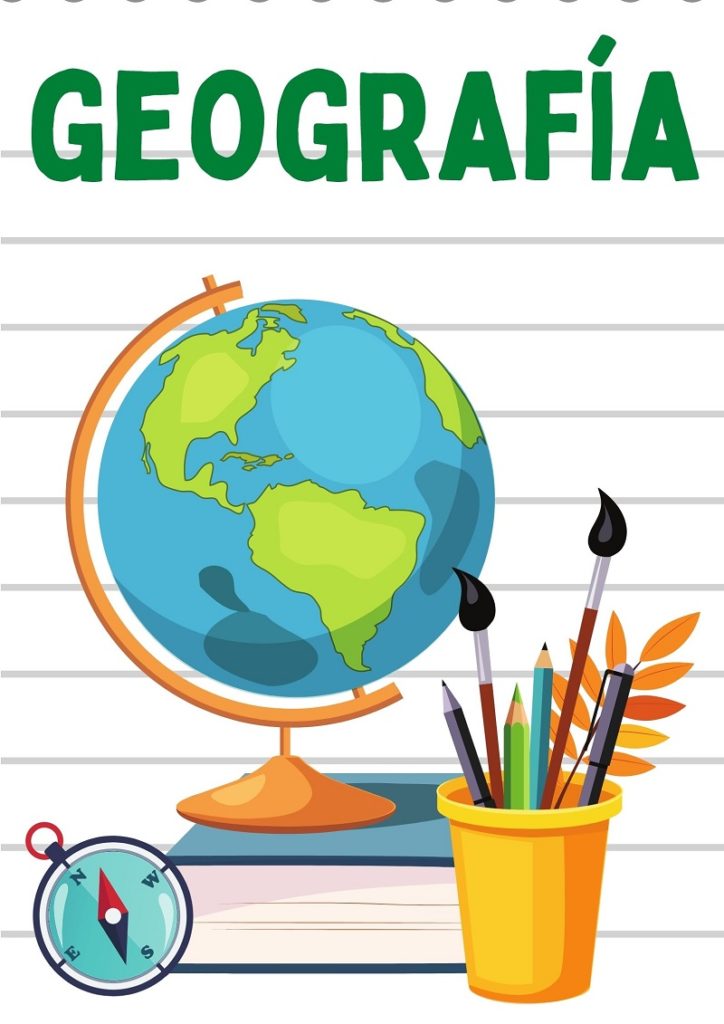 Portadas de geografía fáciles y bonitas, carátulas, imágenes