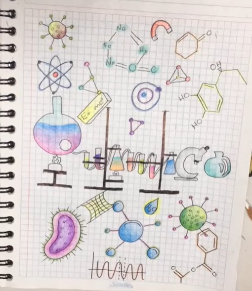 Portadas de química para cuadernos, ideas, dibujos, carátulas