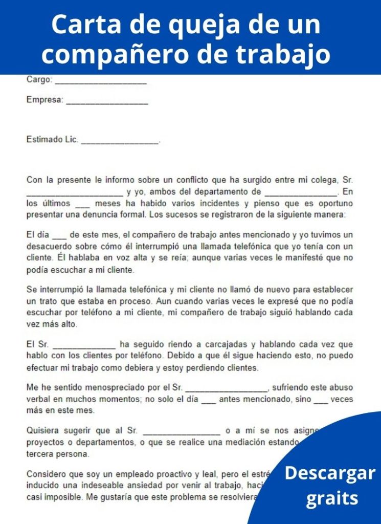 Carta de queja: qué es, cómo hacerla, ejemplo, formatos