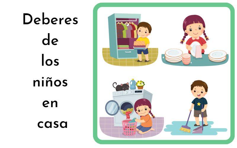 13 deberes de los niños en el hogar para ayudar